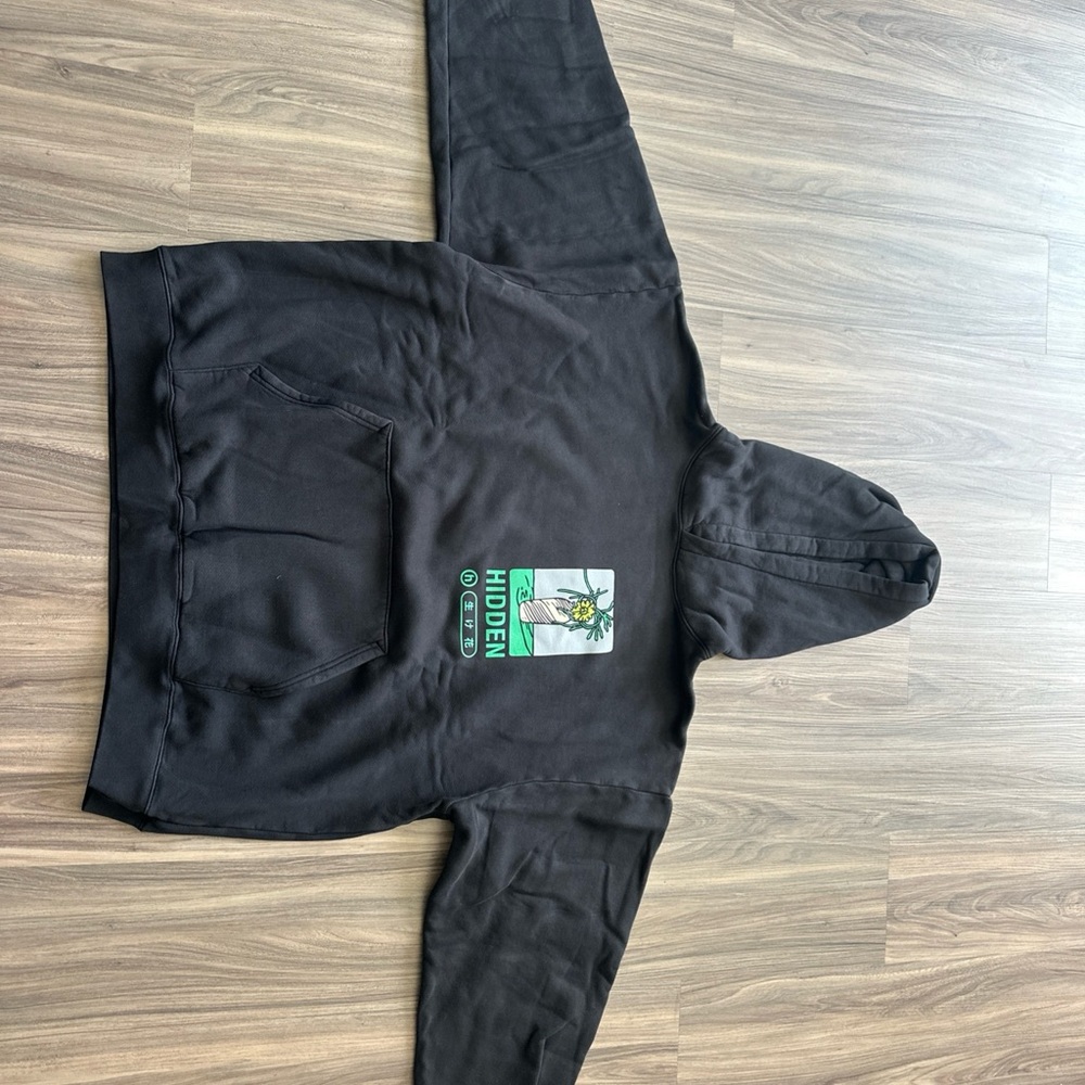 Hidden NY Ikebana Hoodie Black 2XL - Made in USA Heavyweight Streetwear